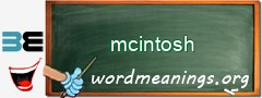 WordMeaning blackboard for mcintosh